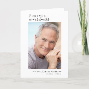 Modern Photos Folded Memorial Funeral Program