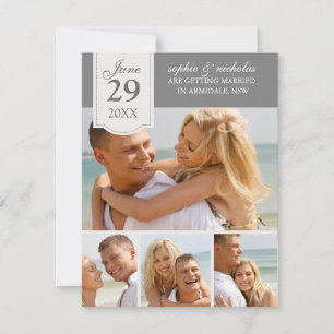 Modern photos wedding save the date