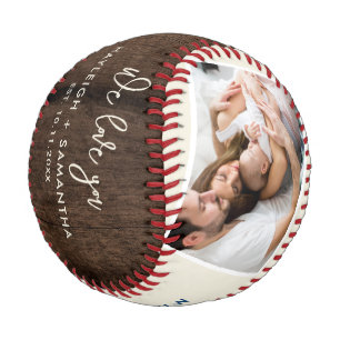 Modern Phots Dad Custom Baseball