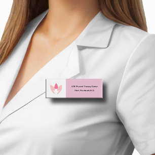 Modern Physical Therapist Medical Name Tags