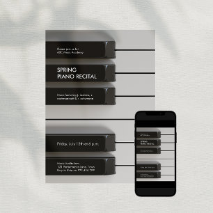 Modern Piano Music Academy Recital Invitation