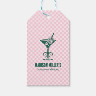 Modern Pickleball & Prosecco Bachelorette Weekend Gift Tags