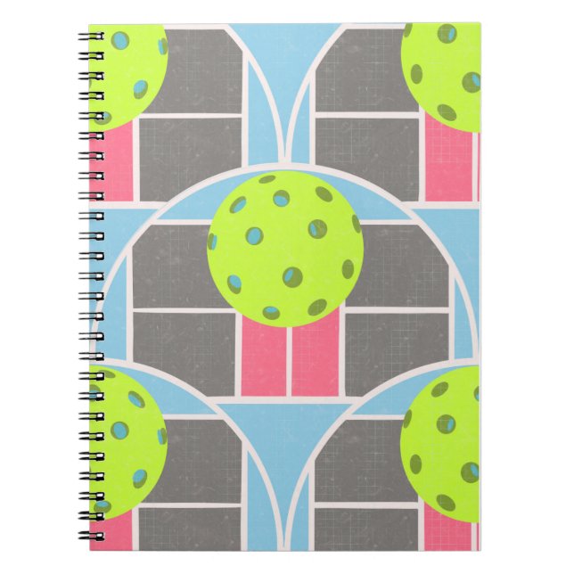 Modern Pickleball scalloped Electronics iPad cases Notebook (Front)
