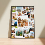 Modern Picture Scrapbook Photo Collage Poster<br><div class="desc">Create your own modern photo collage poster featuring favourite pictures in a trendy overlapping scrapbook photo style design. Add your own personalised text for any occasion.</div>