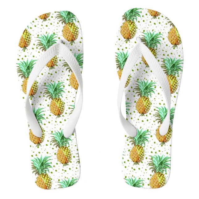 Modern Pineapple Pattern Thongs (Footbed)