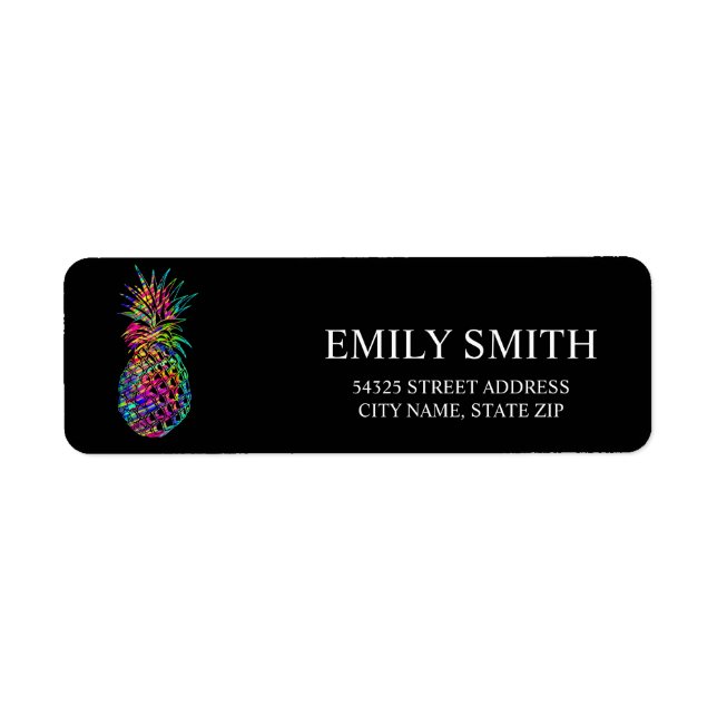 Modern Pineapple Return Adress Label Return Address Label (Front)
