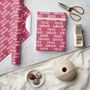 Modern Pink 2023 Grad Wrapping Paper