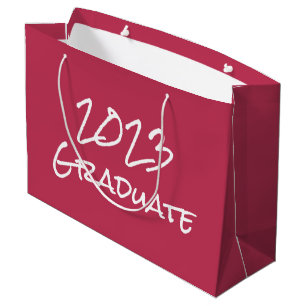 Modern Pink 2023 Graduation  Large Gift Bag