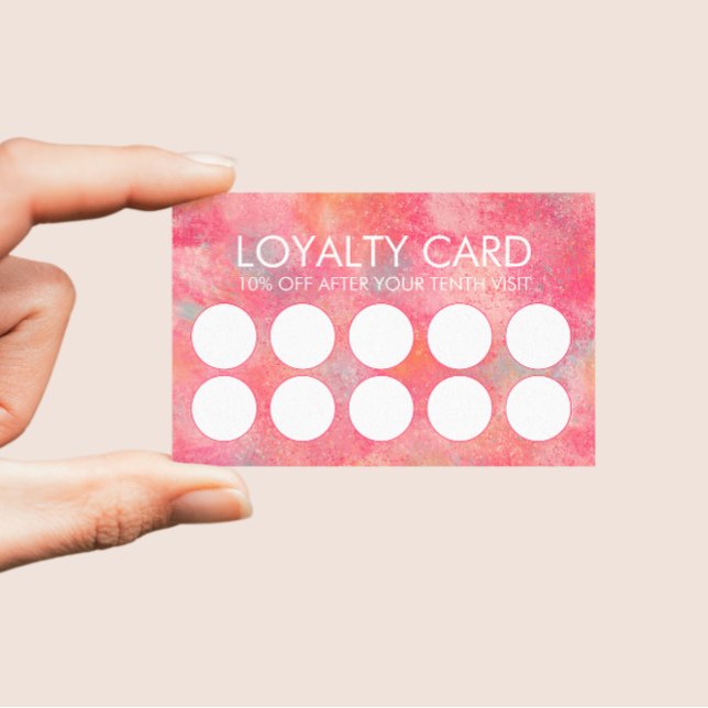 Modern Pink Abstract Loyalty Card (Creator Uploaded)