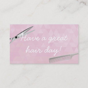 Modern Pink Abstract Patterns Hair Stylist Business Card