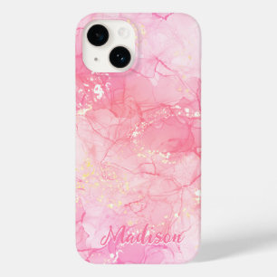 Modern Pink Abstract Personalised    Case-Mate iPhone 14 Case