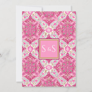 Modern Pink Aesthetic Wedding Elegance Invitation