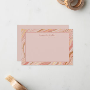 Modern Pink and Gold Abstract Elegant Card