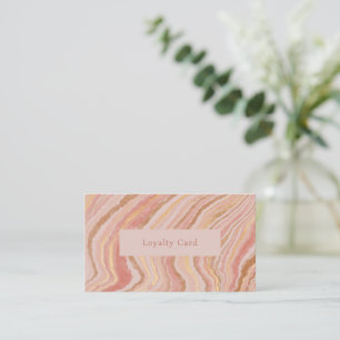 Modern Pink and Gold Abstract Elegant Loyalty Card