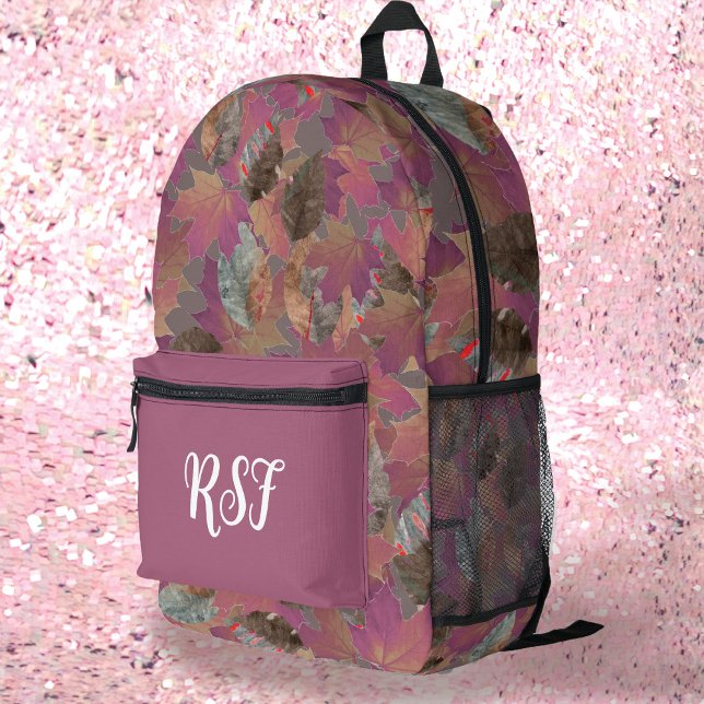 Modern Pink and Mauve Camo Pattern Girly Printed Backpack (Creator Uploaded)