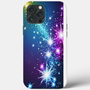 Modern pink and purple blue Sparkle chic iPhone 13 Pro Max Case