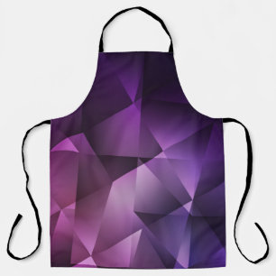 Modern pink and purple polygonal seamless pattern apron