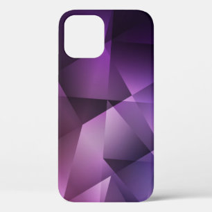 Modern pink and purple polygonal seamless pattern iPhone 12 case
