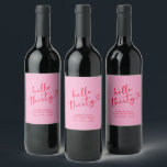 Modern Pink and Red Hello 30 Birthday Wine Label<br><div class="desc">Add a touch of sophistication to your celebration with this modern Pink and Red “Hello 30” wine label. Perfect for decorating wine or champagne bottles, it brings a sleek and elegant look to your 30th birthday party. Great for table decor, gifts, or party favors that make your milestone celebration unforgettable...</div>