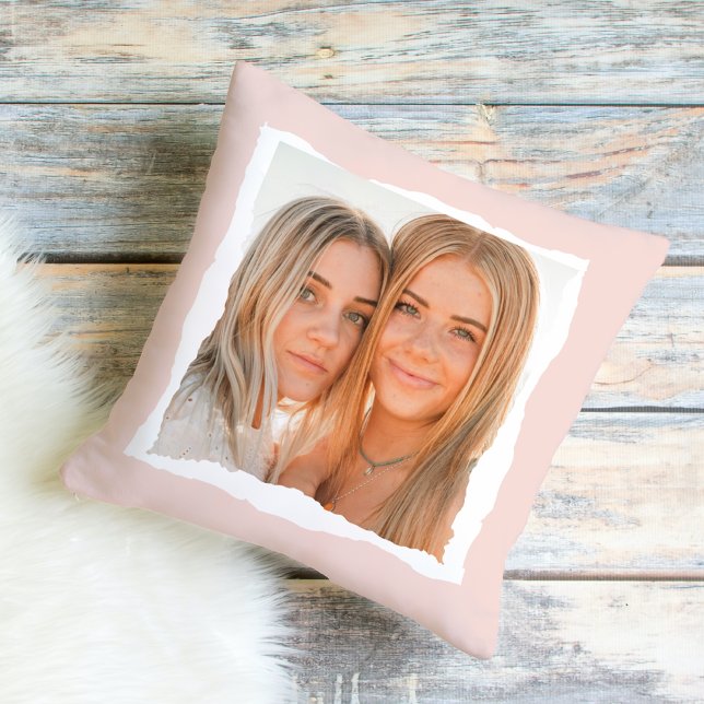 Modern Pink And White Frame With Photo Cushion (Creator Uploaded)
