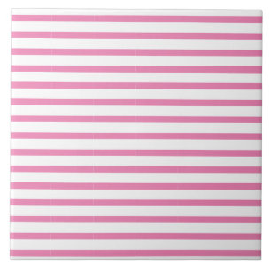 Modern pink and white stripe pattern tile
