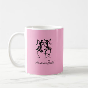 Modern Pink, Awesome, Elegant Celebration Dancers Coffee Mug