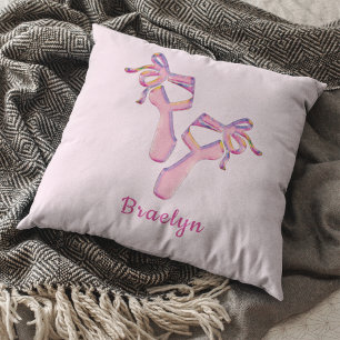 Modern Pink Ballerina Dance Shoes Cushion