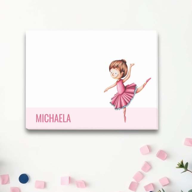Modern Pink Ballet Dancer Post-it Notes (Creator Uploaded)