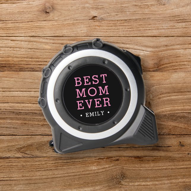 Modern Pink + Black Best Mum Ever w/ Name 1 (Creator Uploaded)