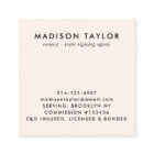 Modern Pink Black Feather Quill Nib Public Notary