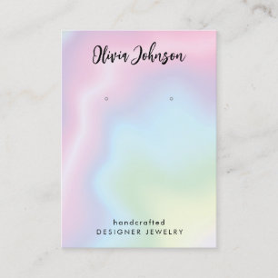 Modern Pink Blue Green Jewellery Earring Display Business Card
