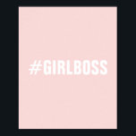Modern pink blush girl boss typography poster<br><div class="desc">Modern pink blush girl boss typography</div>