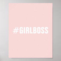 Modern pink blush girl boss typography
