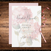 Modern Pink Blush Hydrangea Bridal Brunch