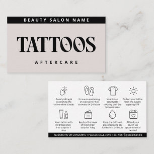 Modern Pink Brows Aftercare PMU Brow Instructions Business Card