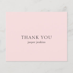 Modern Pink Budget Business Thank You Card