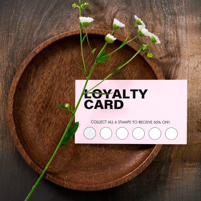 Modern Pink Business Discount Loyalty Card (Creator Uploaded)