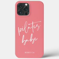 Modern Pink Calligraphy Workout Gym Pilates