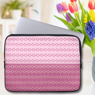 Modern Pink Chain Laptop Sleeve