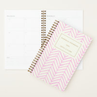 Modern Pink Chevron Line Pattern Personalised