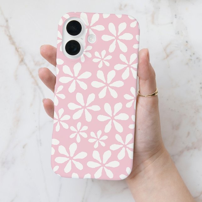 Modern Pink Chic Girly Floral Flower Pattern Case-Mate iPhone Case (Modern Pink Chic Girly Floral Flower Pattern Case-Mate iPhone Case)