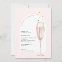 Modern Pink chic pop the bubbly champagne bridal 