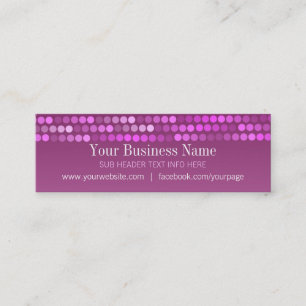 Modern Pink Chic Profile Mini Business Cards