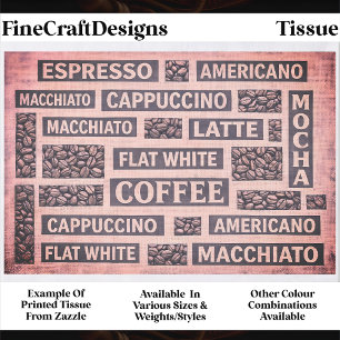 Modern Pink Coffee Cafe Typography FC9 Decoupage Tissue Paper