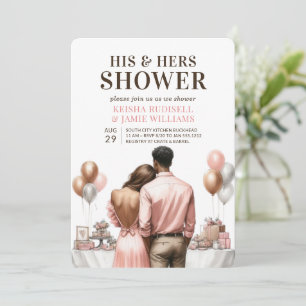 Modern Pink Couples Shower Wedding Shower Invitation