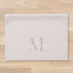 Modern Pink Custom Family Name Monogram Tea Towel<br><div class="desc">Custom-designed modern pink kitchen hand towel featuring personalised family name monogram in modern hand calligraphy.</div>