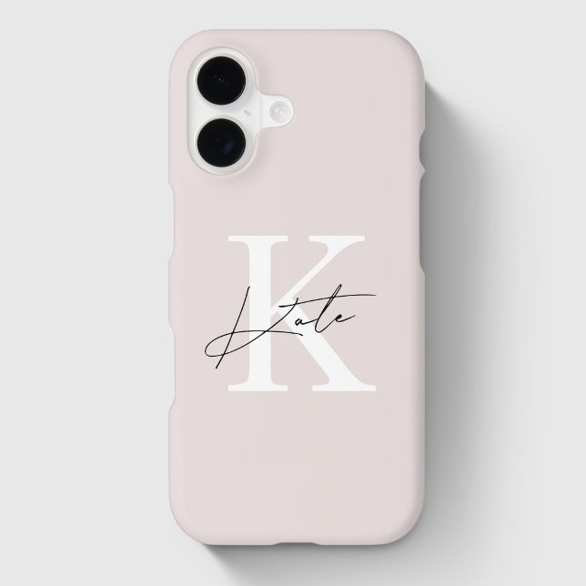 Modern Pink Custom Initial Calligraphy Name (Creator Uploaded)