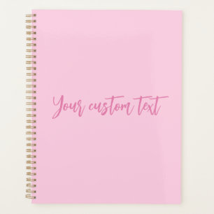 Modern pink custom script Breast cancer awareness  Planner