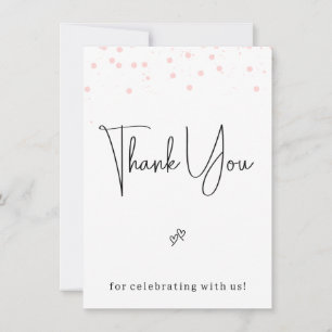 Modern Pink Dots Thank You Sign Invitation