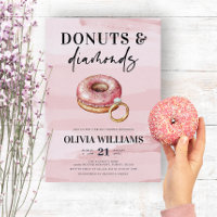 Modern Pink Doughnuts and Diamonds Bridal Shower